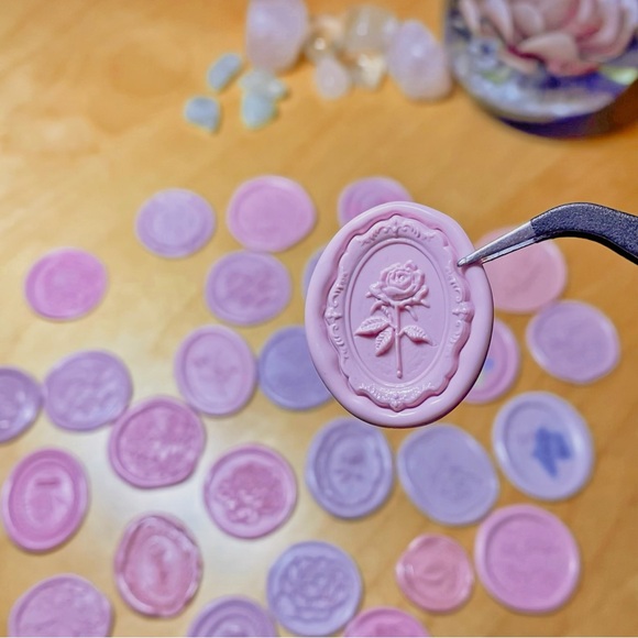 Pink color! Handcrafted Wax Seals Stamp — Perfect for wedding & ceremonies! - Picture 3 of 3